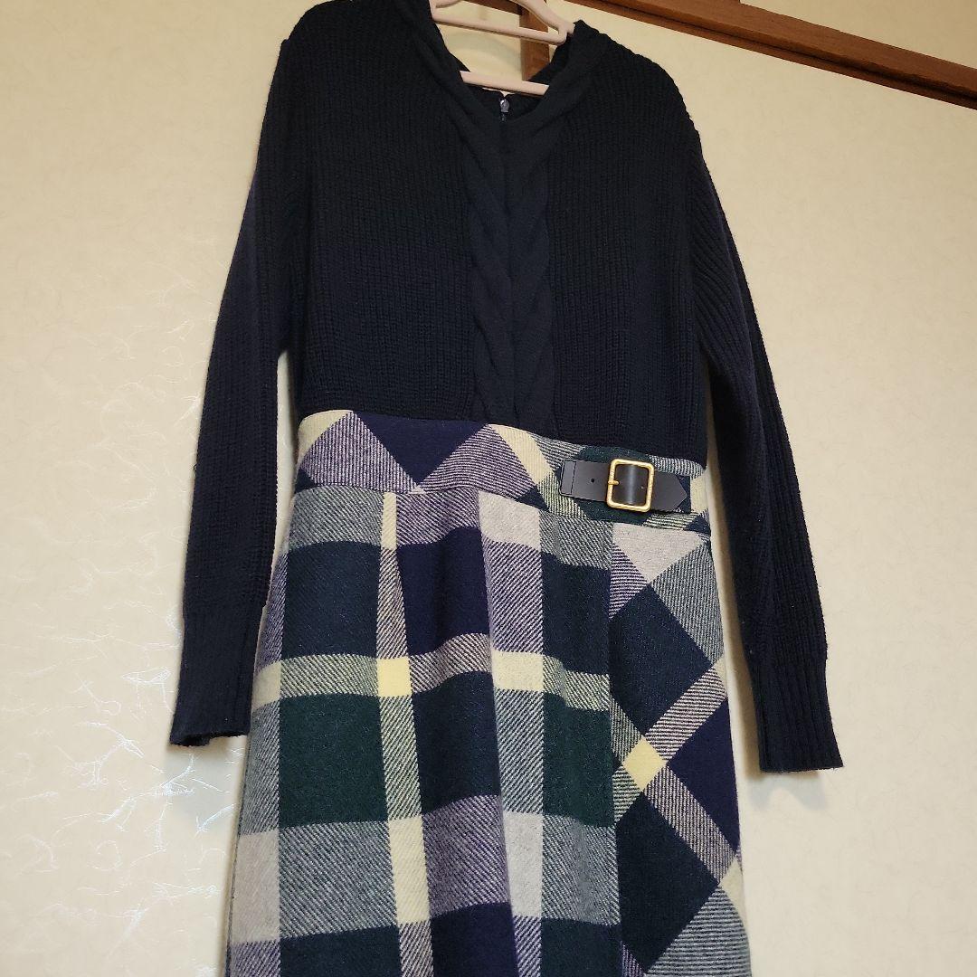 ブルーレーベルクレストブリッジ ニットワンピース 38