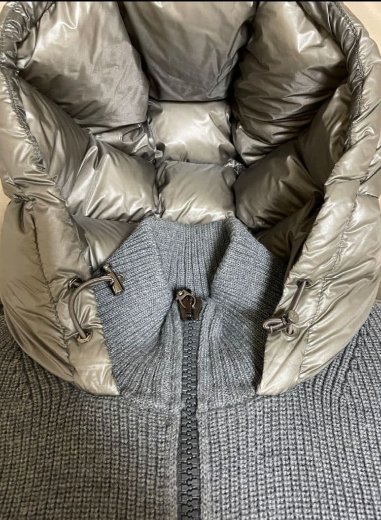 【モンクレール】 ニット✕ダウン・ハイブリットパーカー