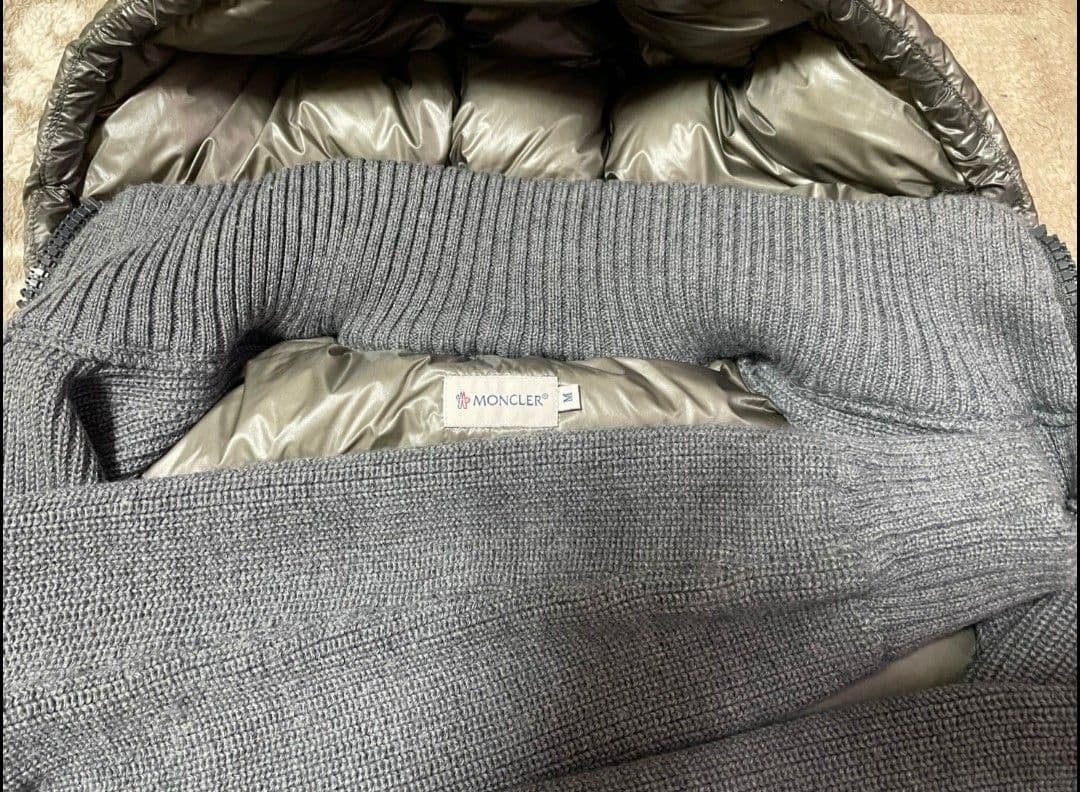 【モンクレール】 ニット✕ダウン・ハイブリットパーカー
