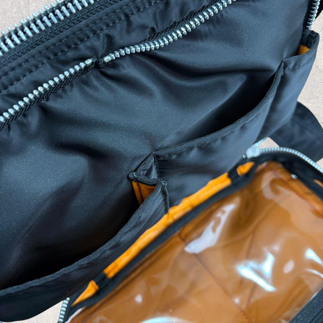 ふとん✨ポーター タンカー ショルダーバッグSサイズ　ブラック　2層