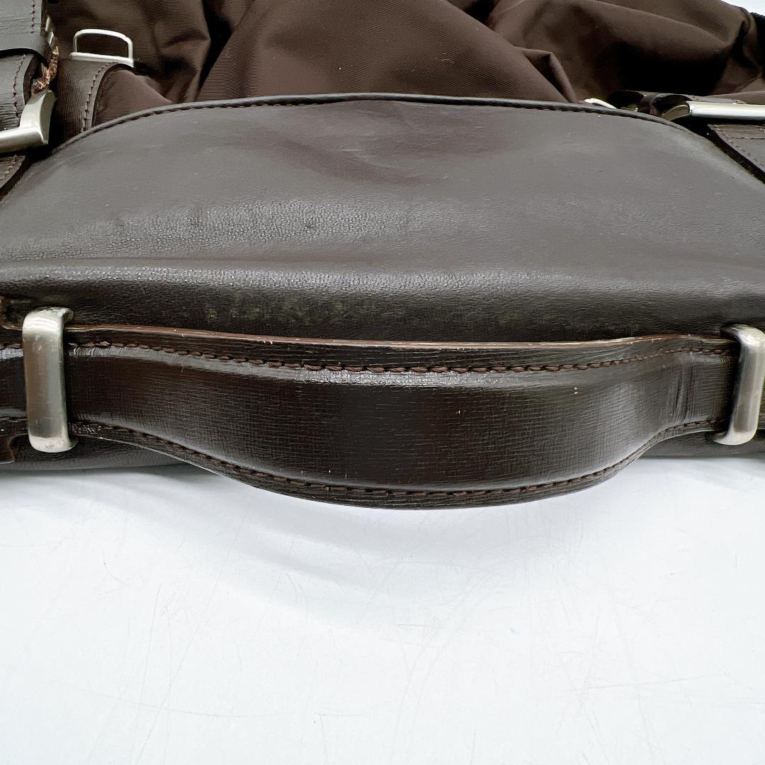 TOMORROWLAND ナイロン レザー ショルダーバッグ A4可　f399