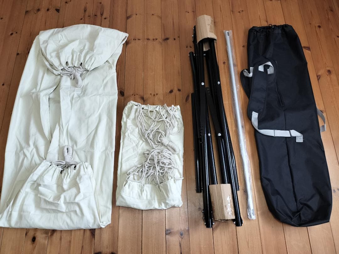 【GWお勧め☆】新品 IGNIO 3WAY ハンモック ベージュ 自立式