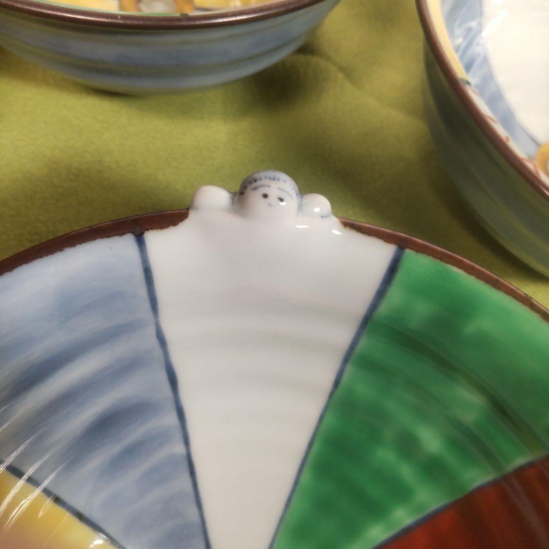 九谷焼 一閑人 紙風船 小丼 小どん 椀 皿 茶碗　 5客