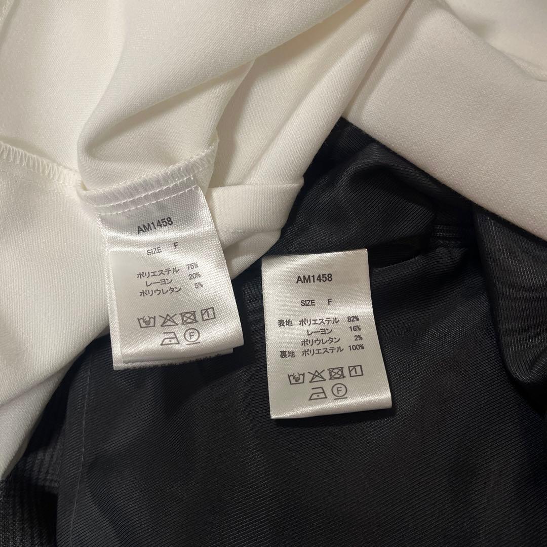 ワンピース ANDMARY Betty layered check dress gray