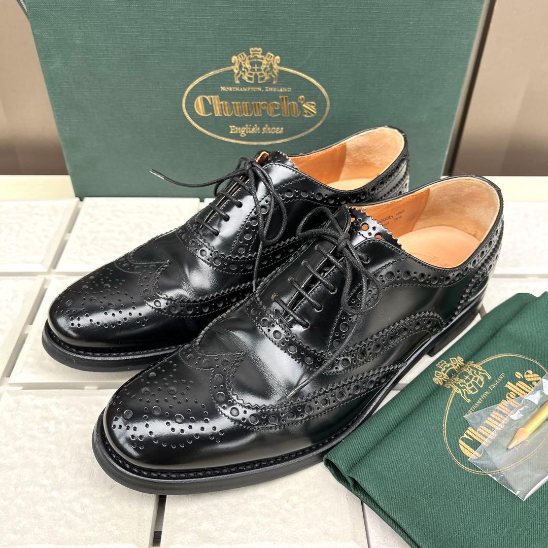 37 church's burwood 黒 チャーチ レースアップ 24