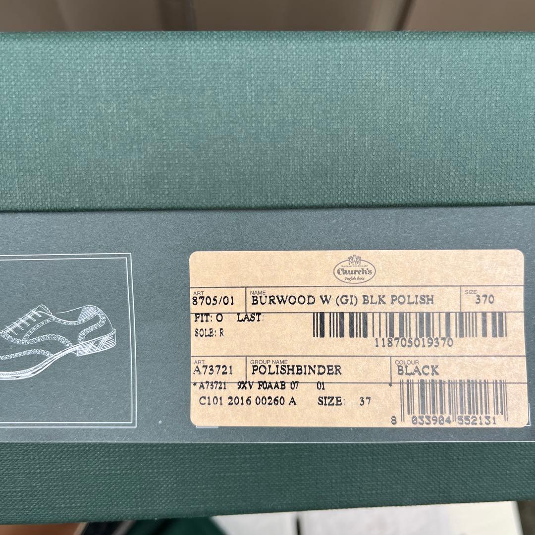 37 church's burwood 黒 チャーチ レースアップ 24