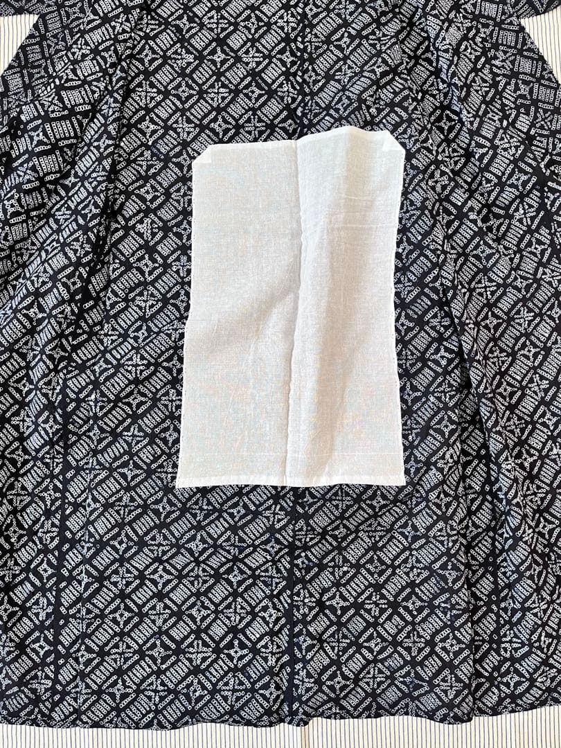 浴衣　有松絞り　一目鹿の子絞り　連続柄　紺