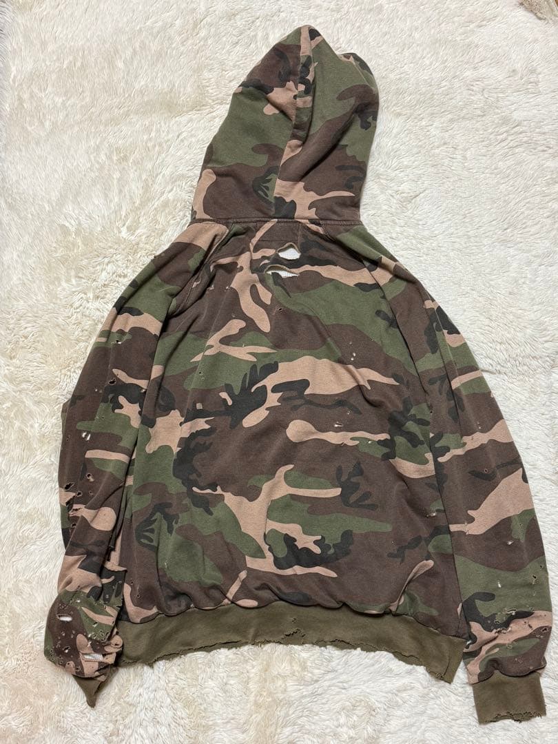 ANACHRONORM HARD DAMAGED CAMO ジップパーカー - メルカリ