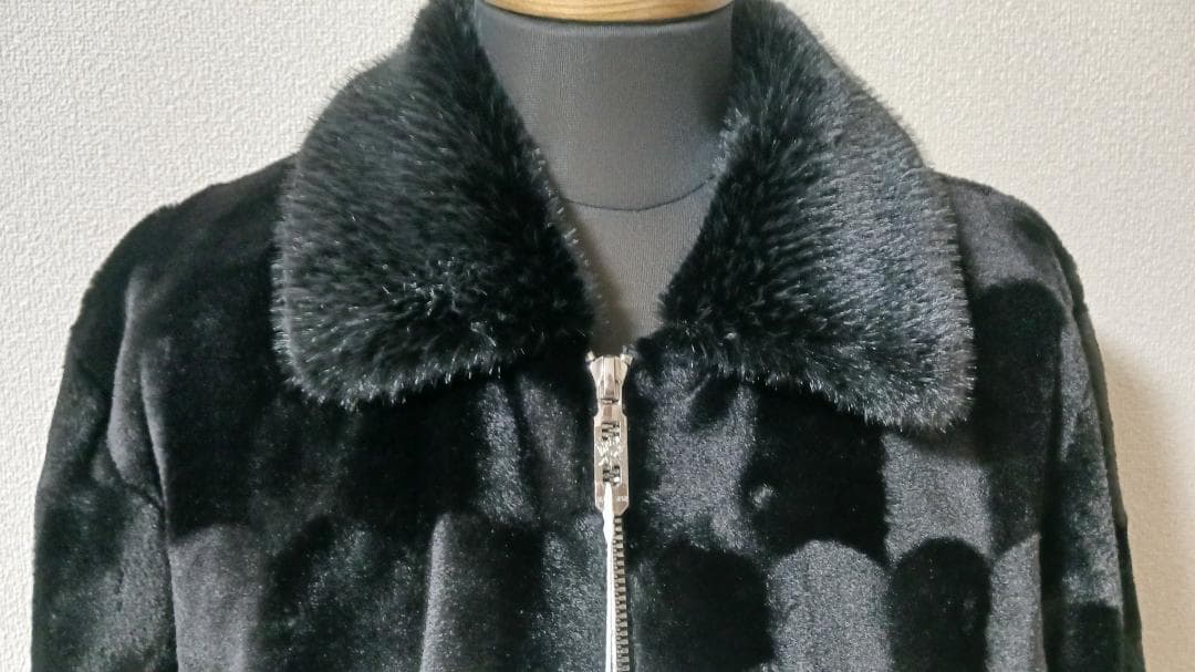 イタリア製 ミンク ＆ カシミヤ混 ファーコート 毛皮 厚手 防寒 日本