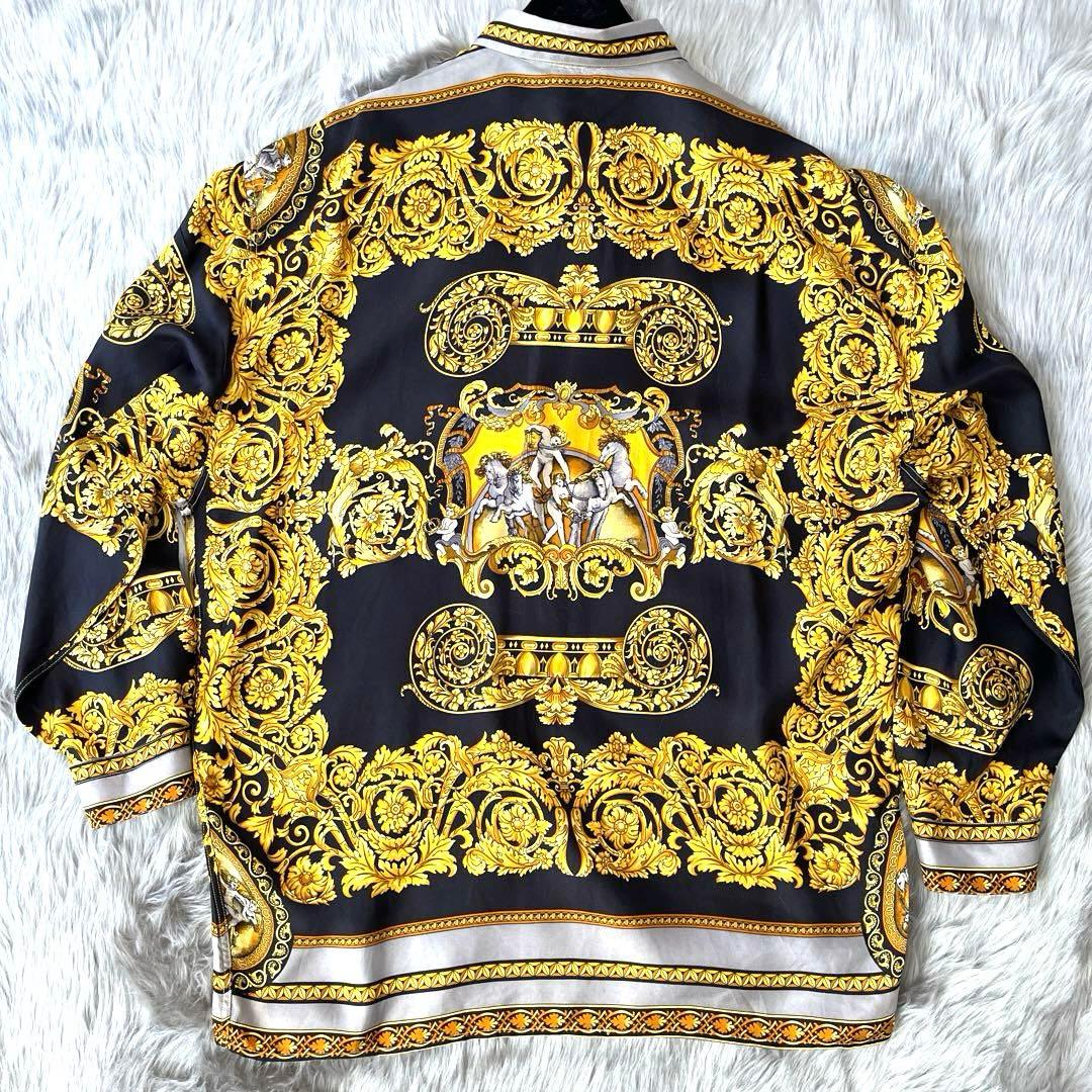 ヴェルサーチ V2 by versace バロック柄シャツ シルク - メルカリ