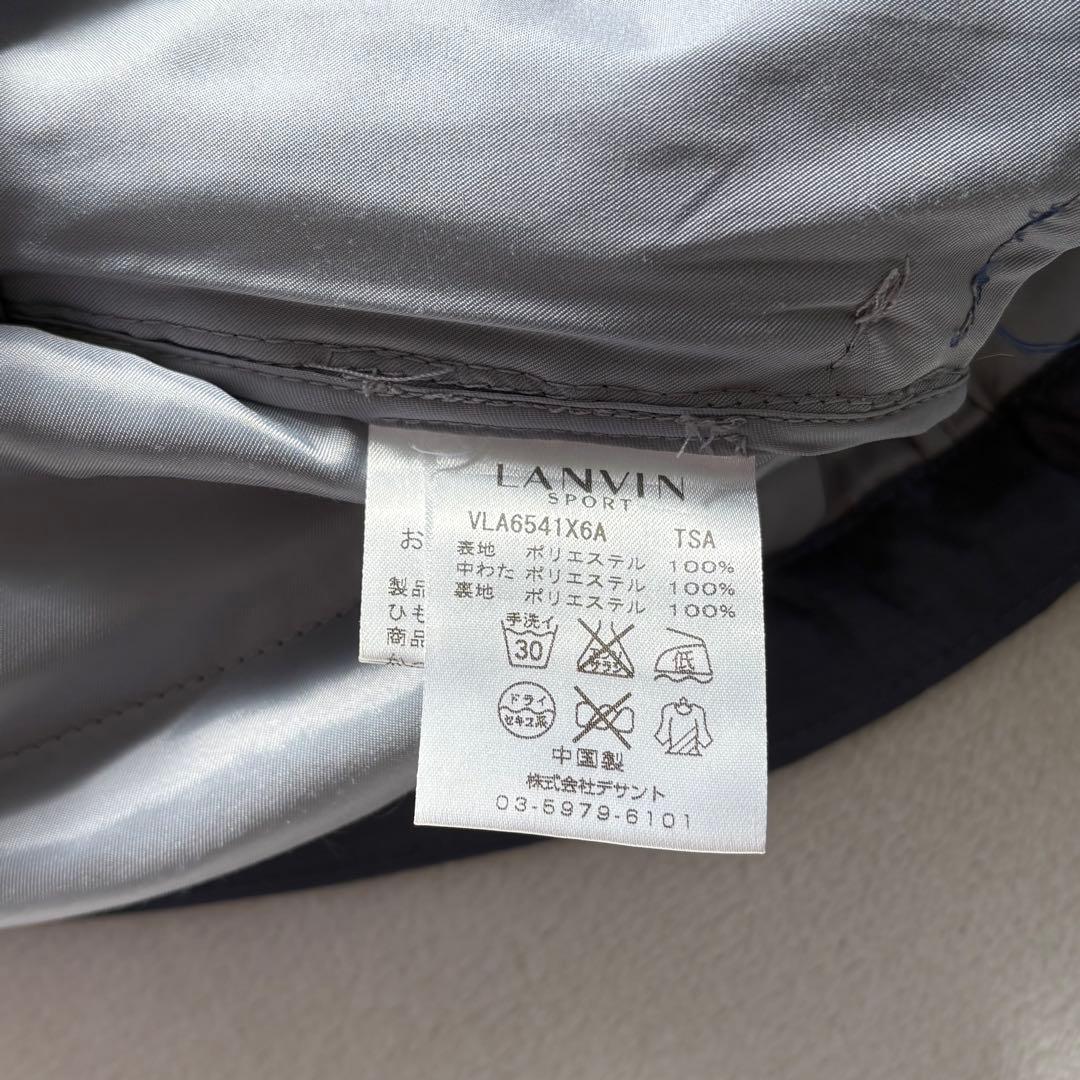 ランバンスポール 中綿ワンピース ネイビー ノースリーブ フード取外し可 40