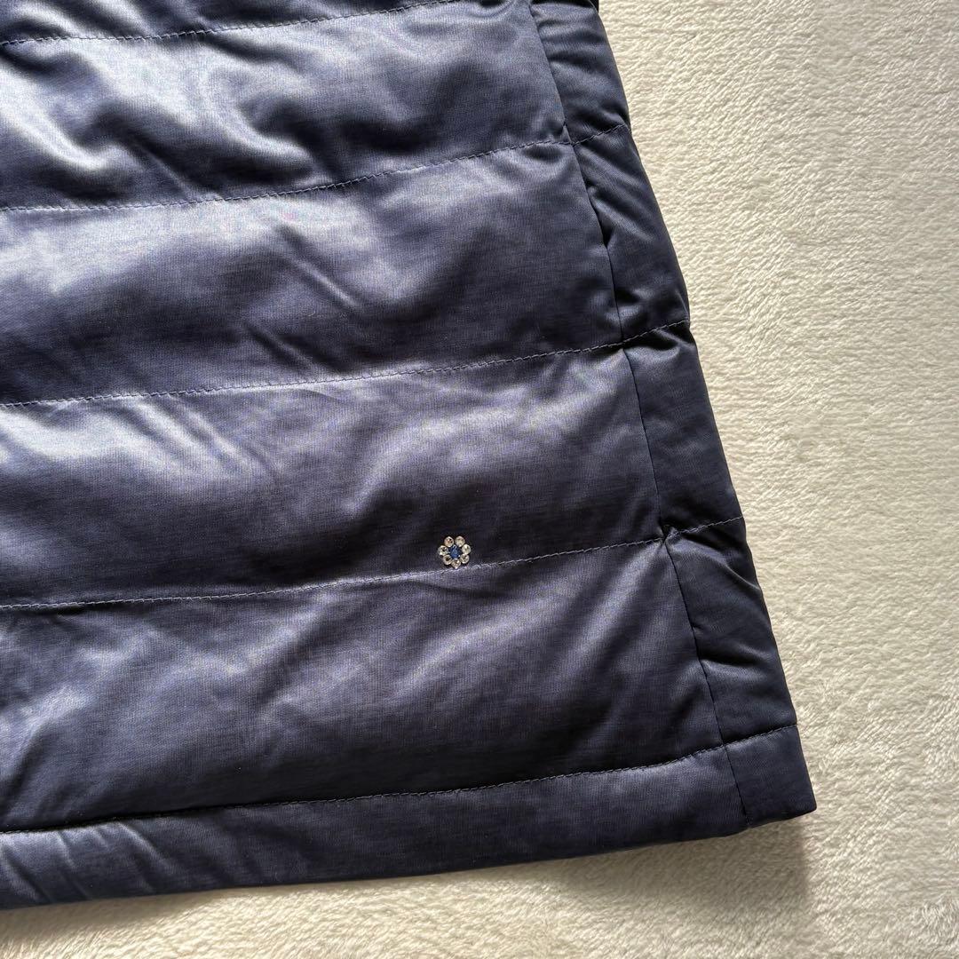 ランバンスポール 中綿ワンピース ネイビー ノースリーブ フード取外し可 40