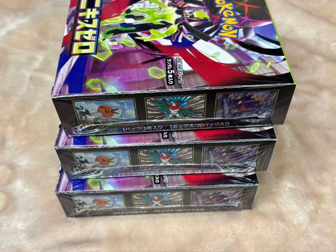 【シュリンク付き】ポケモンカードゲーム新品未開封3BOXムニキスゼロ 送料込