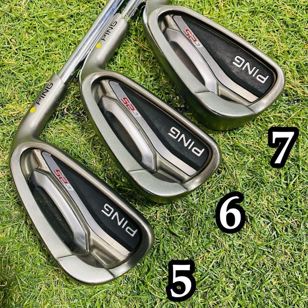 【良品】大人気モデル ピン G25 黄色ドット メンズアイアンセット 6本 X