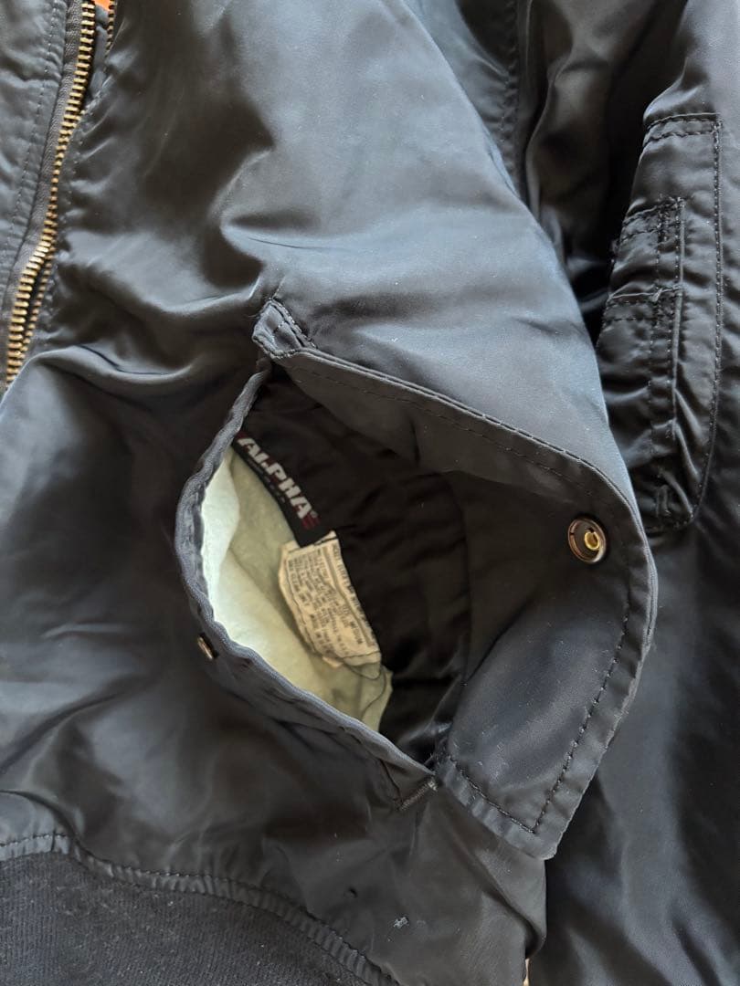 USA製 80s アルファインダストリーズ MA-1 M ブラック 黒