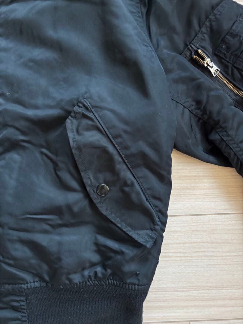 USA製 80s アルファインダストリーズ MA-1 M ブラック 黒