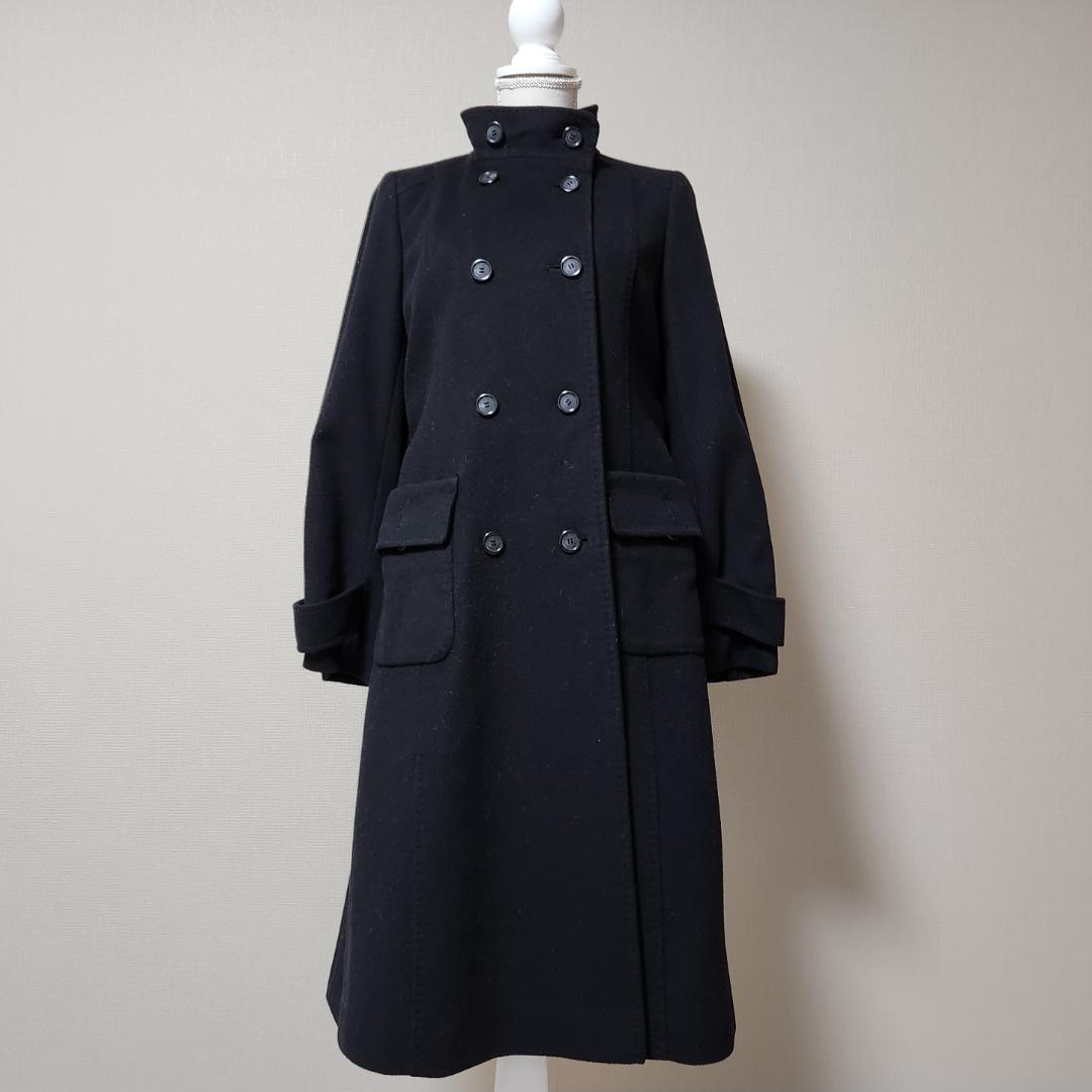 フリマ屋さん専用　クレージュ　ブラック　コート　手縫い仕上げ