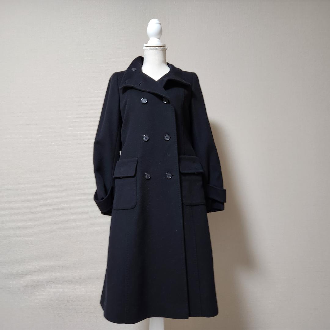 フリマ屋さん専用　クレージュ　ブラック　コート　手縫い仕上げ