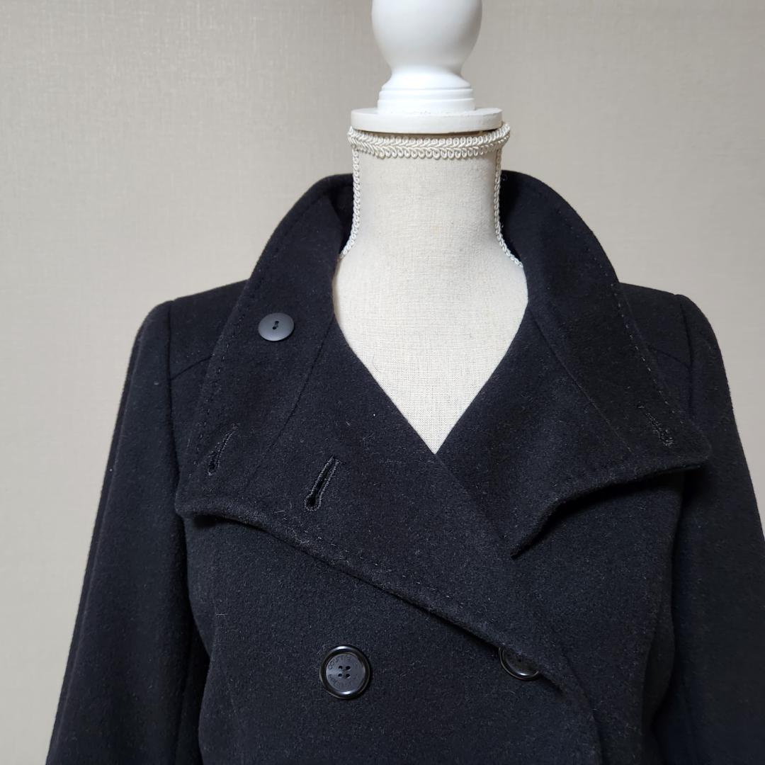 フリマ屋さん専用　クレージュ　ブラック　コート　手縫い仕上げ