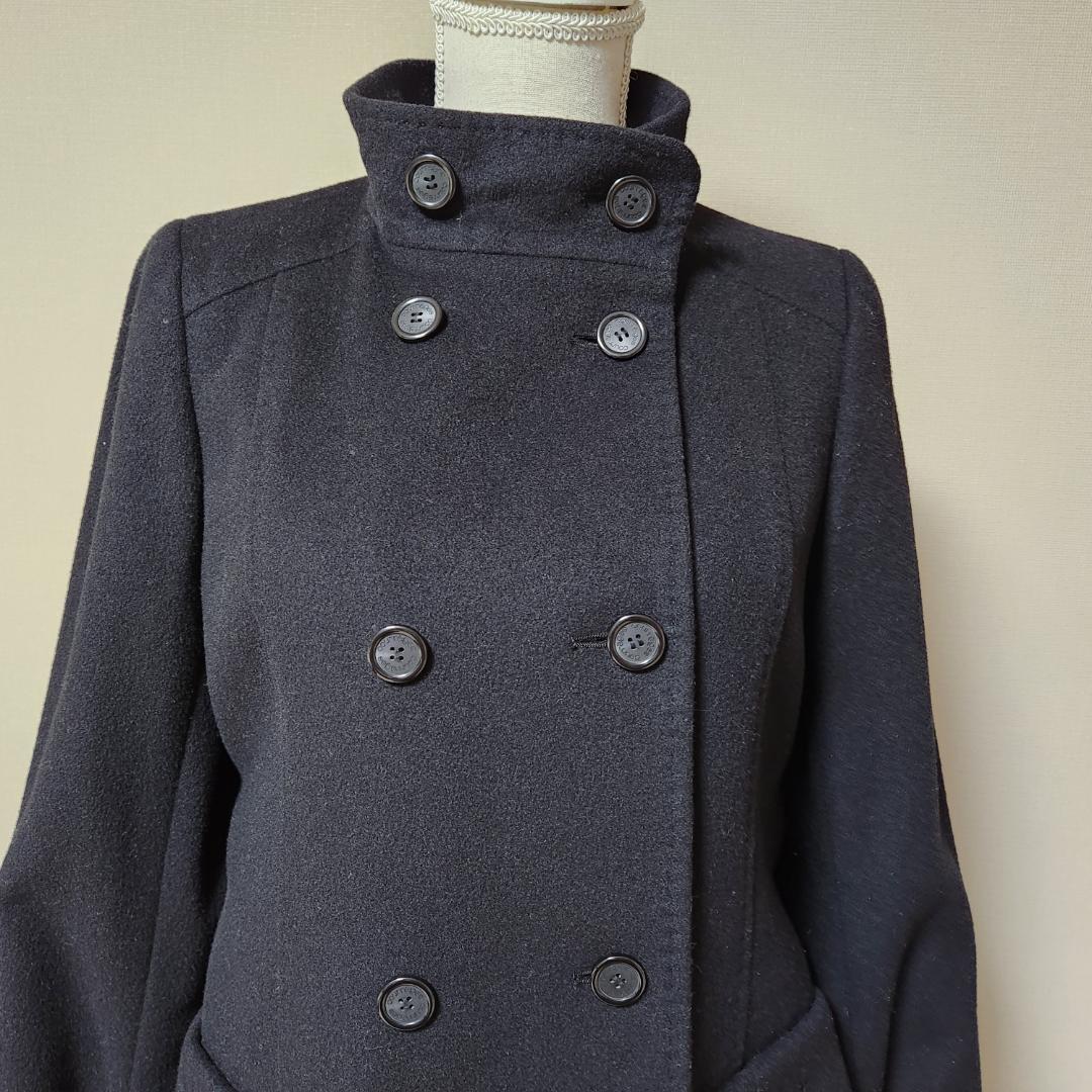 フリマ屋さん専用　クレージュ　ブラック　コート　手縫い仕上げ