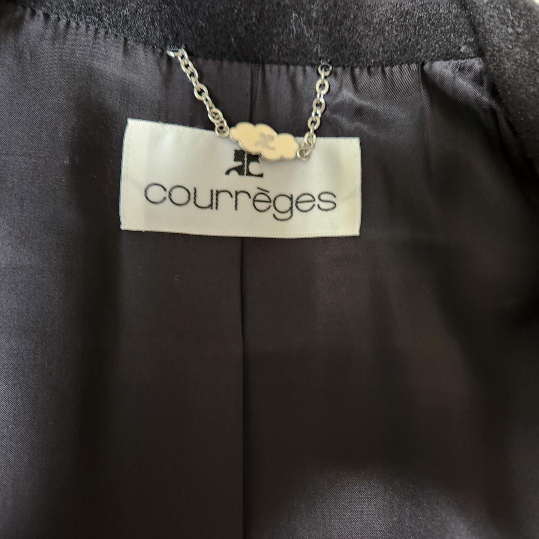 フリマ屋さん専用　クレージュ　ブラック　コート　手縫い仕上げ