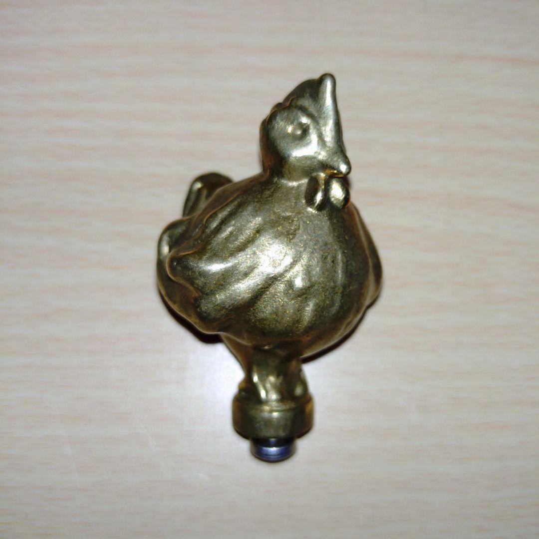 ストウブ　ブラス　チキンノブ　ルースターノブ　真鍮