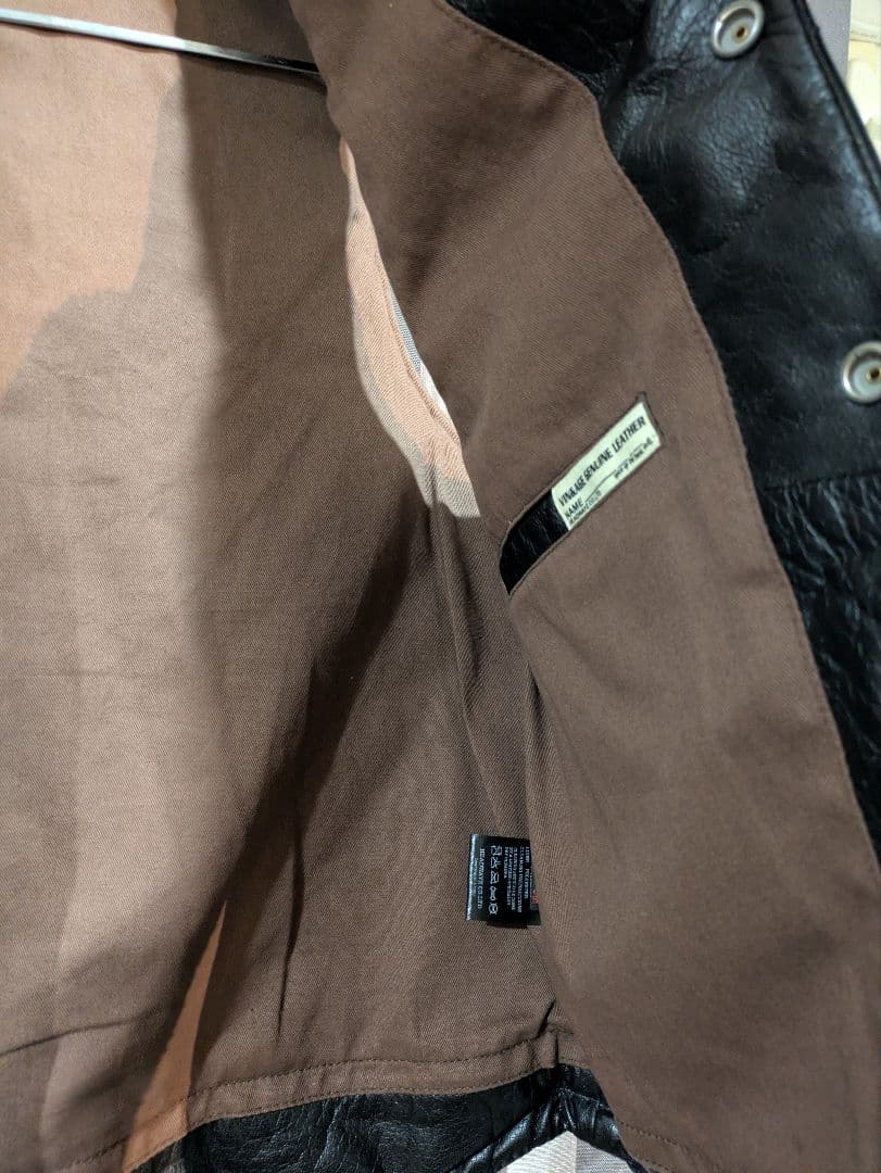 Vin&Age ヴィンアンドエイジ 稲妻デザイン レザーベスト サイズ38(M)