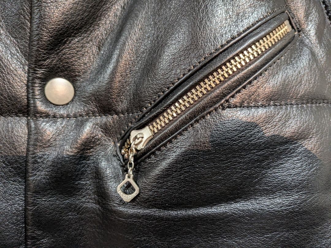 Vin&Age ヴィンアンドエイジ 稲妻デザイン レザーベスト サイズ38(M)