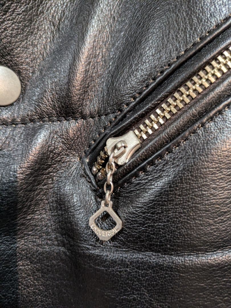 Vin&Age ヴィンアンドエイジ 稲妻デザイン レザーベスト サイズ38(M)