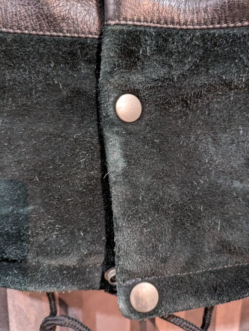 Vin&Age ヴィンアンドエイジ 稲妻デザイン レザーベスト サイズ38(M)