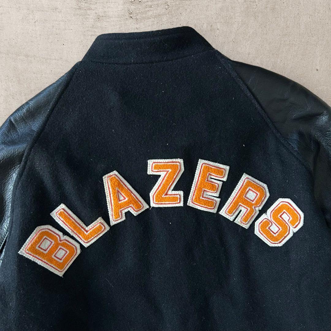 激レアSEDER80sカナダ製キルティングライナーウールスタジャンレザー袖XL黒