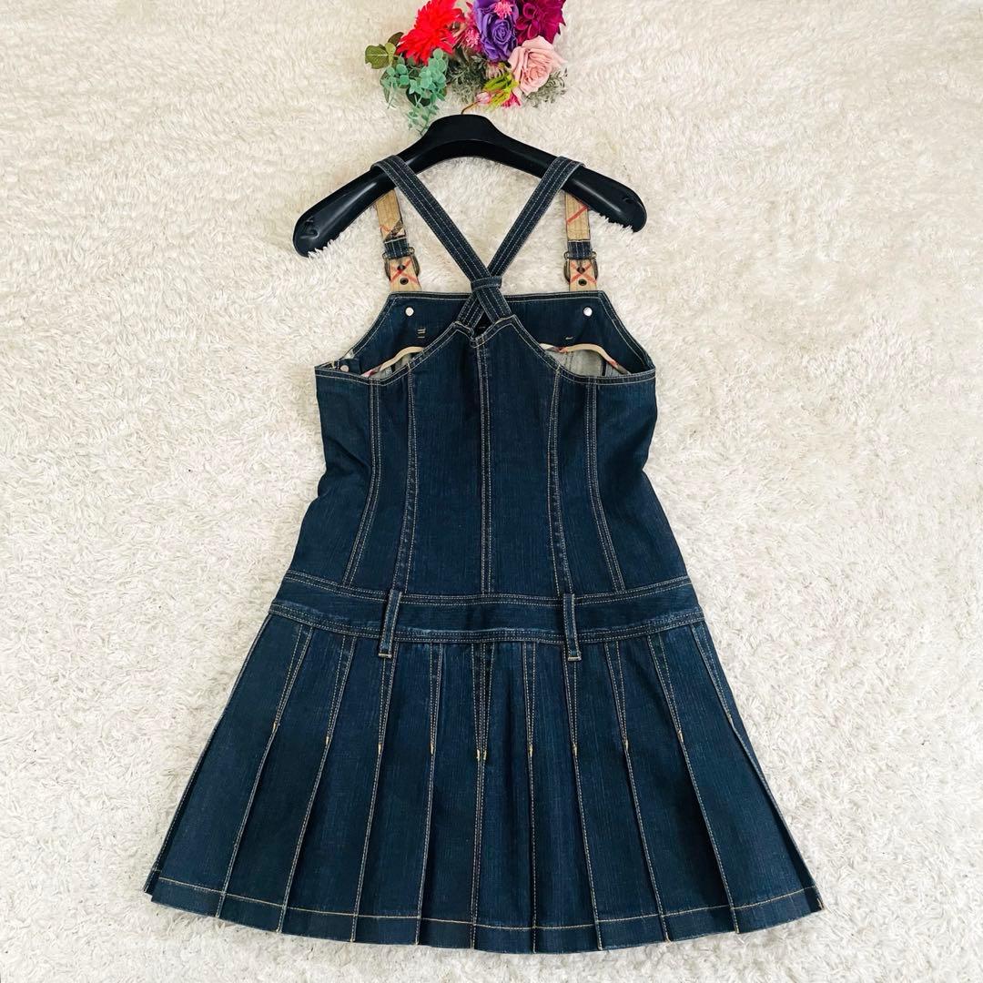 希少✨バーバリーブルーレーベル♡ジャンパースカート デニム ノバ