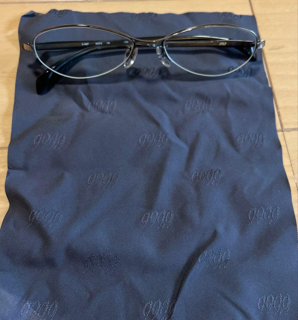 美品 フォーナインズ S-450T メガネ オーバル・ハーフリム 999.9