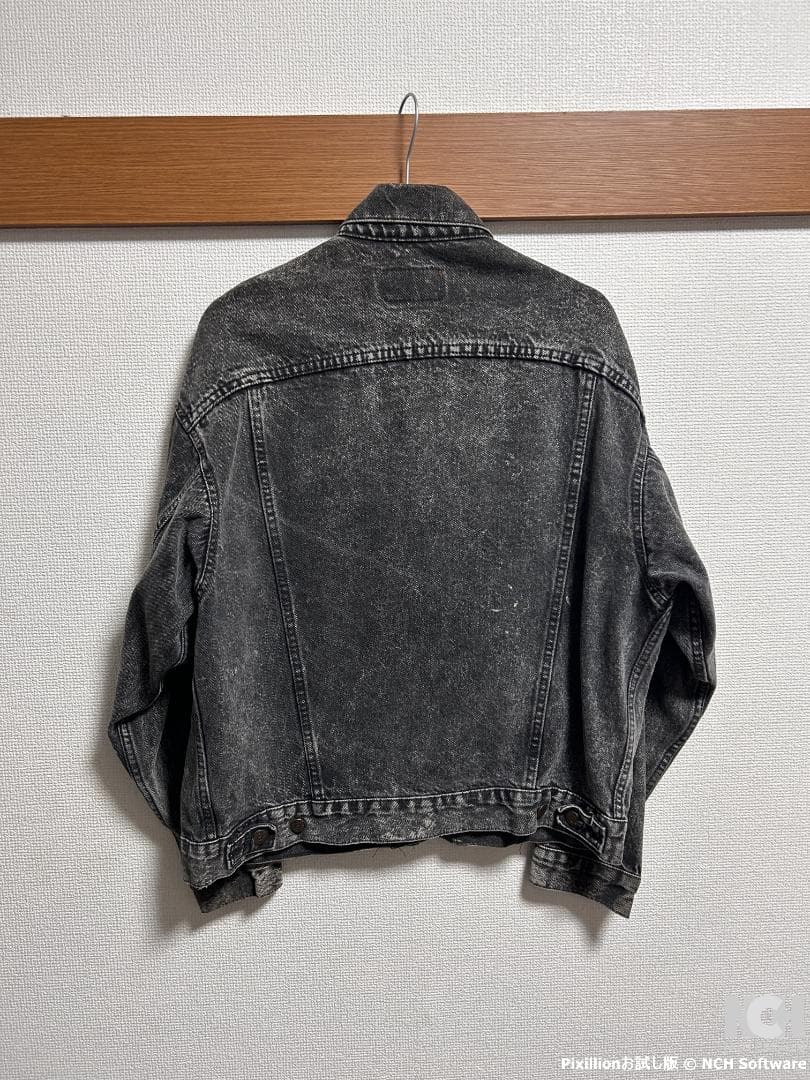 70507　ブラックデニム　ジージャン　80'S