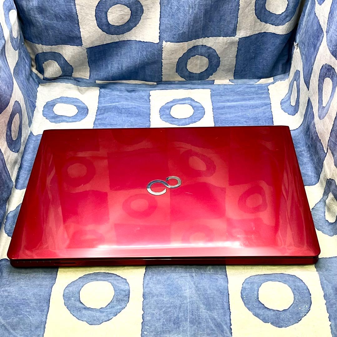 爆速SSD512G☆i7☆大人気赤ノートパソコン♪ブルーレイ&カメラ！Win11