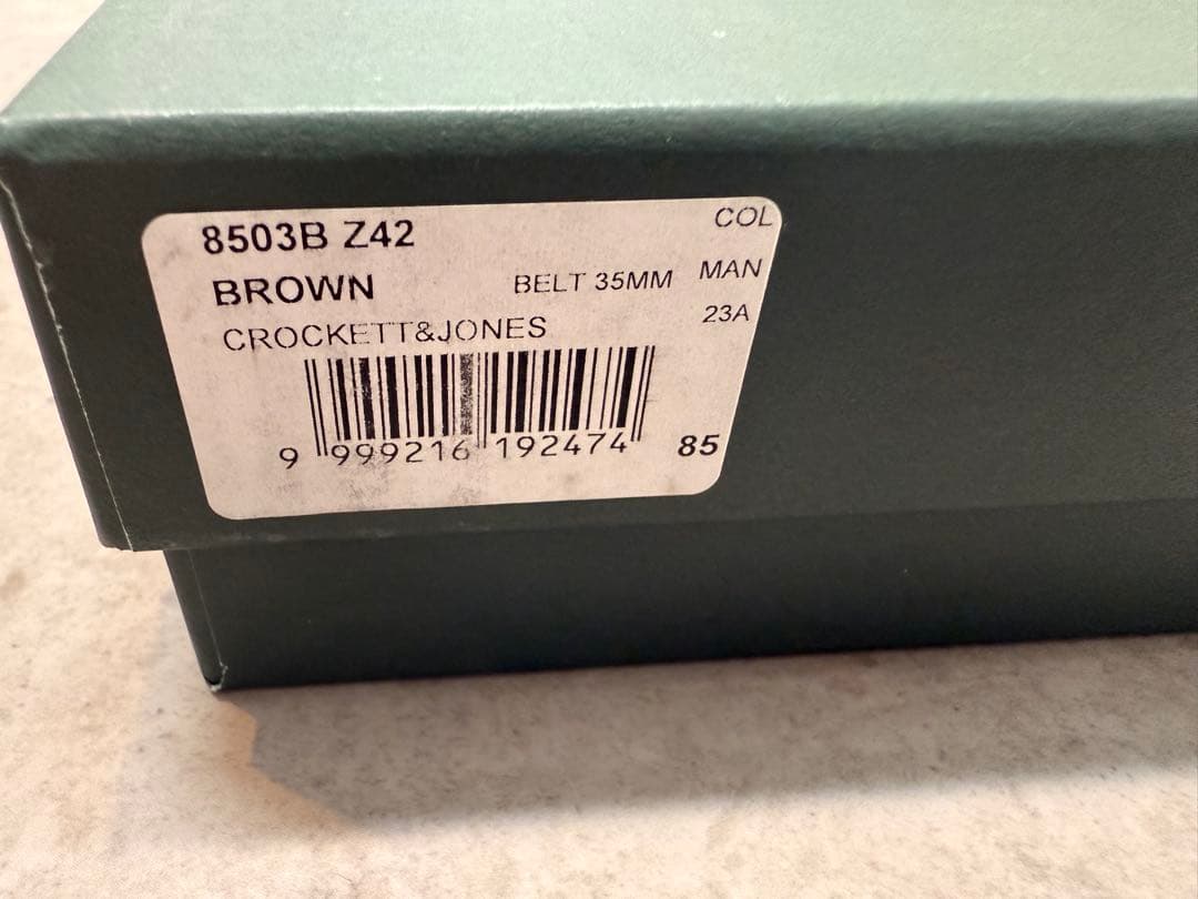 クロケット&ジョーンズCROCKETT&JONESメッシュベルト 85新品