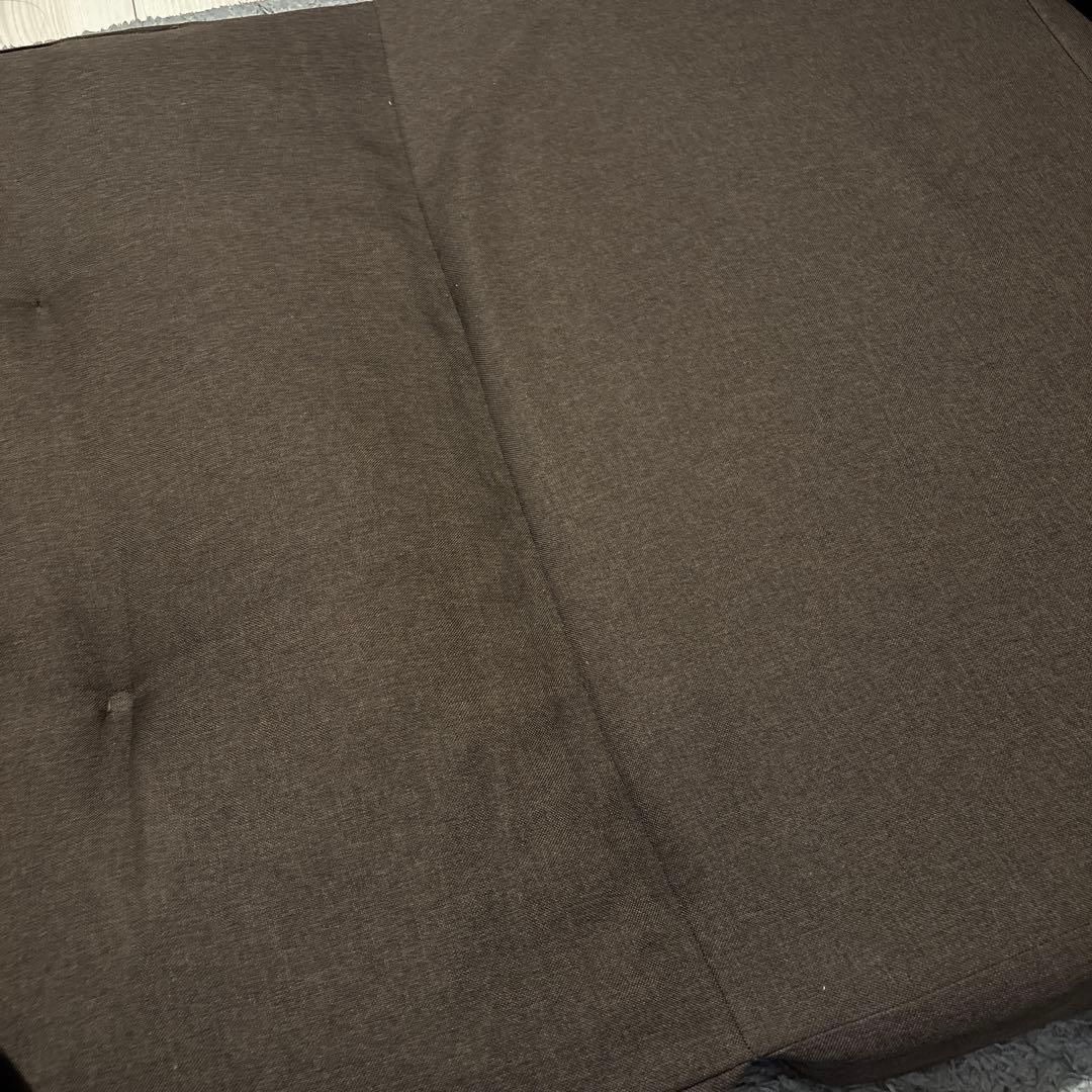 ダークグレー クッション付きリクライニングソファ