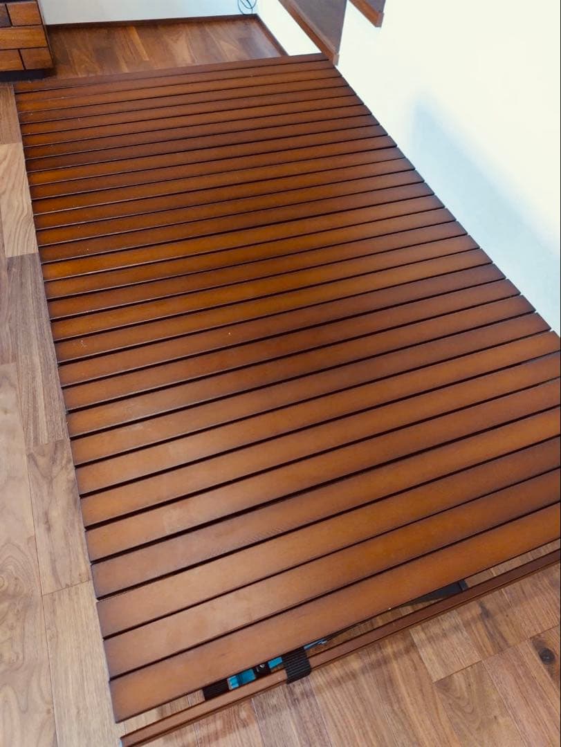 FIELDDOOR ウッドロールテーブル（ダークブラウン） 70×120cm