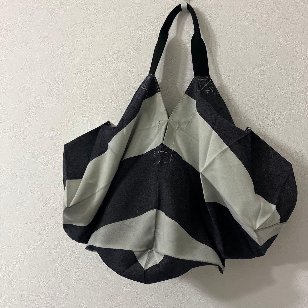 イッセイミヤケ ハンドバッグ ボーダー 変形バッグ