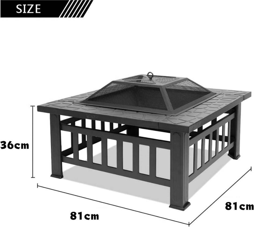 焚き火台 バーベキューコンロ グリル キャンプ用 テーブル