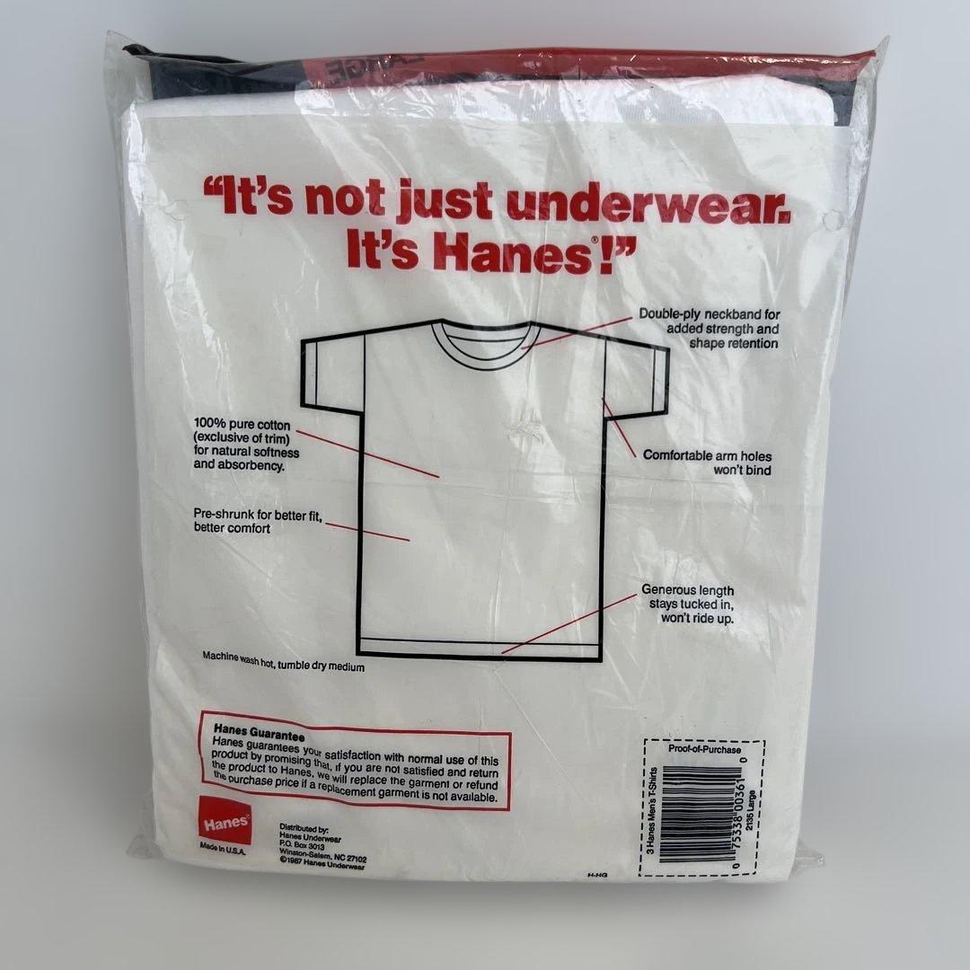 h*a様 631.Hanes☆パックTシャツ☆赤ラベル☆1987年☆未開封品 - メルカリ