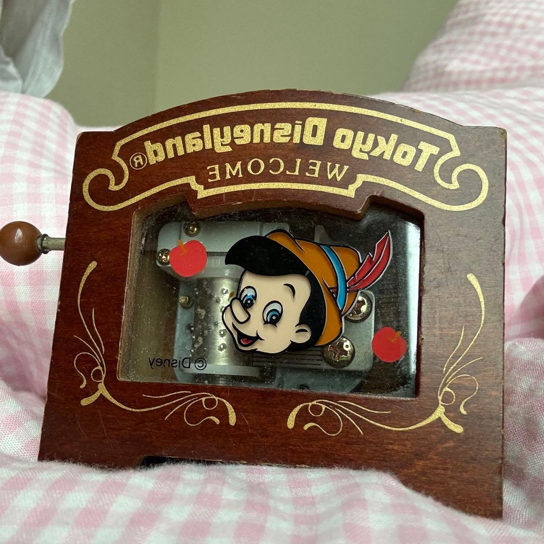 レトロ】 東京ディズニーランド 手回し オルゴール ピノキオ 星に願い