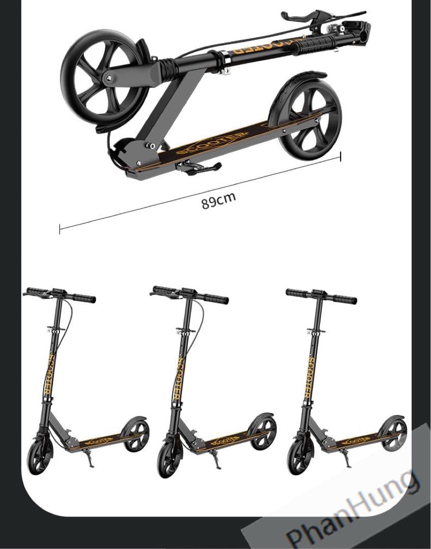 人気商品scooter折りたたみズキックボード 5段階調節機能