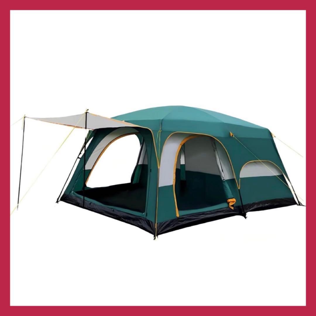 テント4〜6人用キャンピングテント ドームテント 2ルームuvカット加工