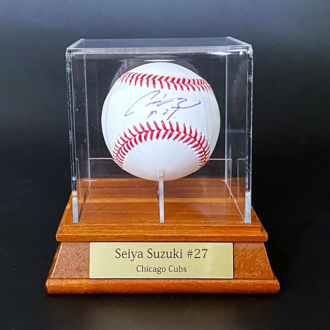 【貴重】鈴木誠也★MLBシカゴ・カブス★直筆サインベースボール★写真付き