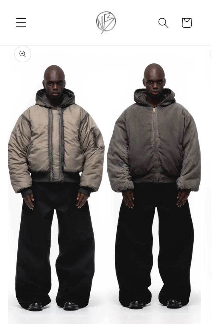 no faith studios リバーシブル　ジャケット　ma1 グレー