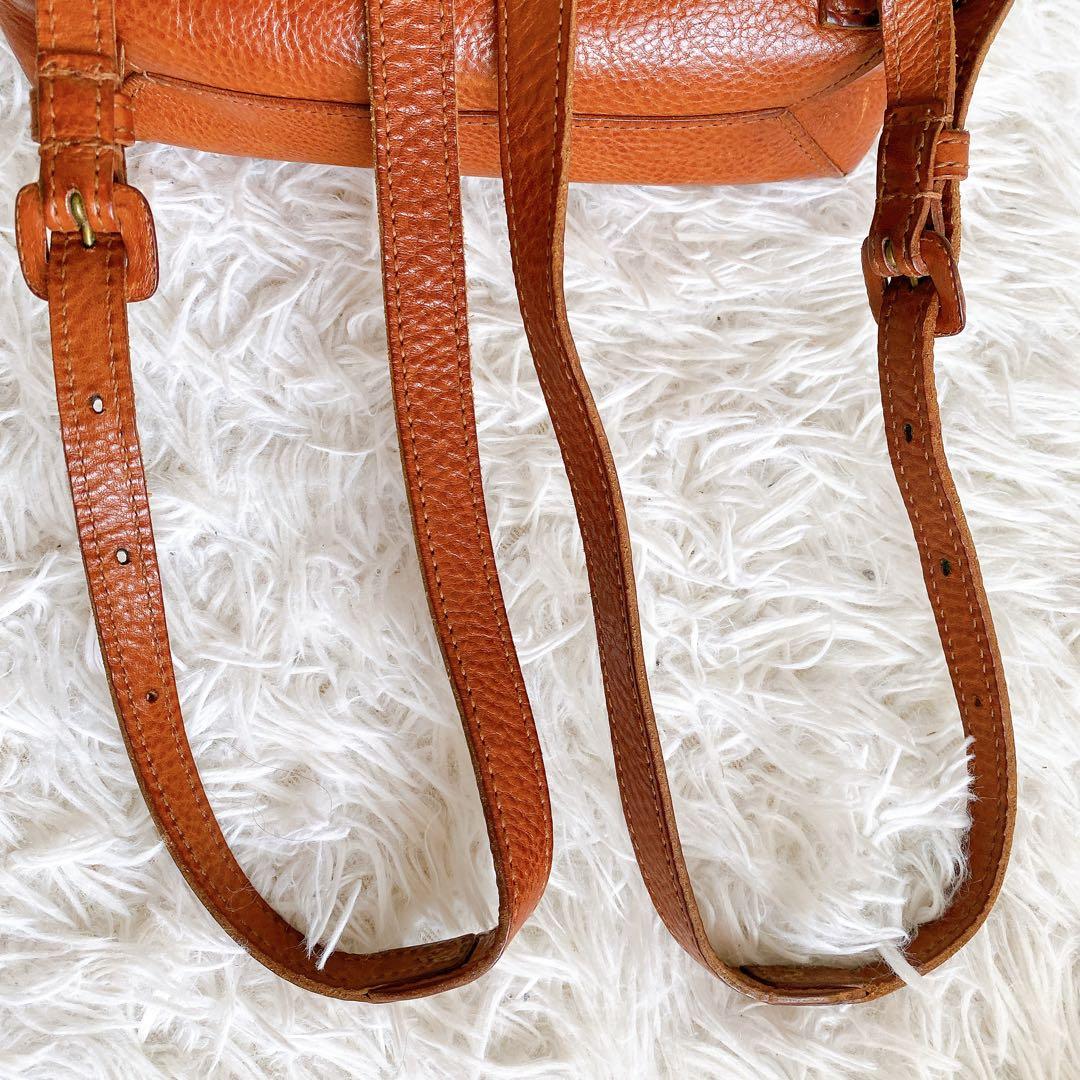 genten ゲンテン 封筒型 リュック レザー キャメル　ブラウン