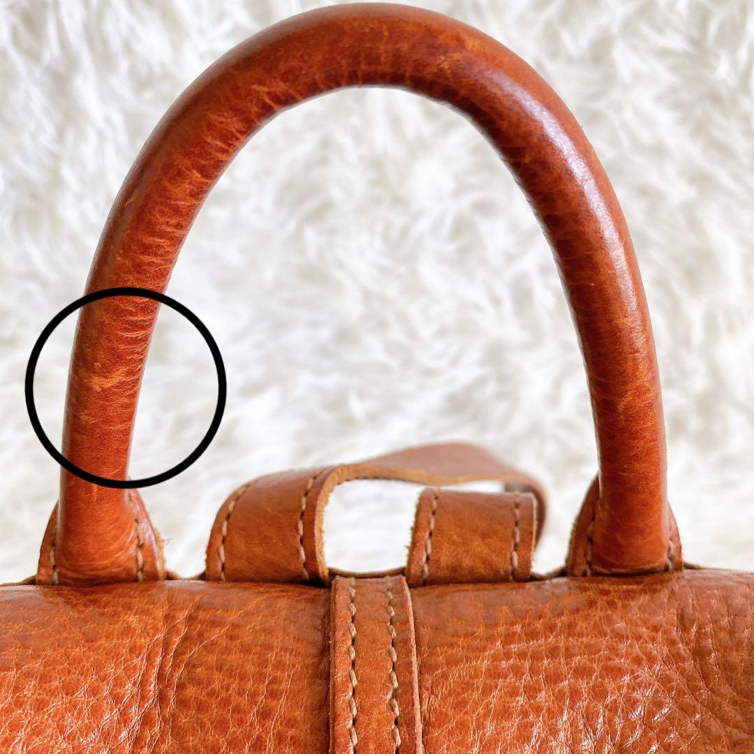 genten ゲンテン 封筒型 リュック レザー キャメル　ブラウン