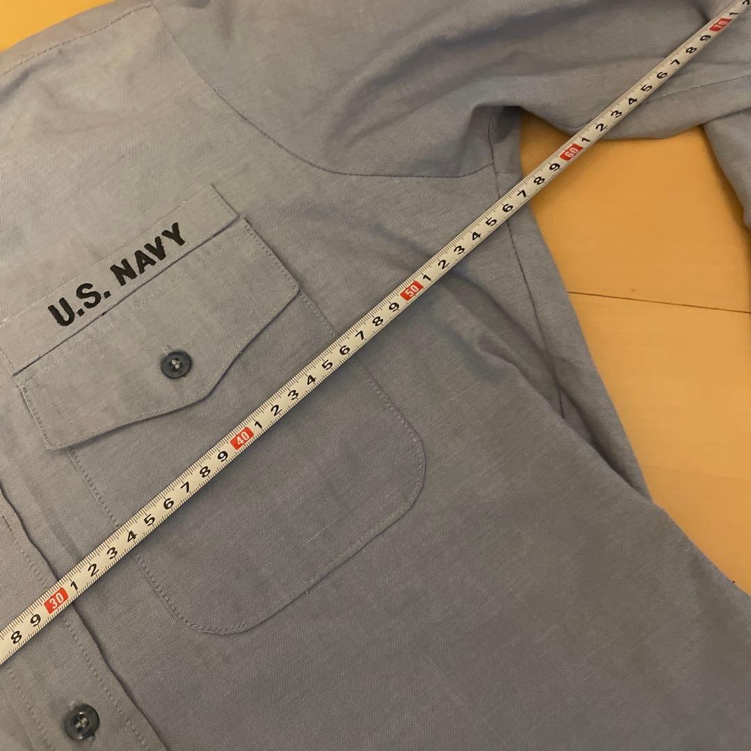 vintage U.S. SEABEES 刺繍 長袖シャツ ボロ サイズ大 - メルカリ