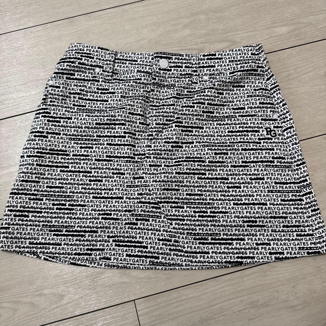 PEARLY GATES ロゴプリントスカート M-【当店一番人気】